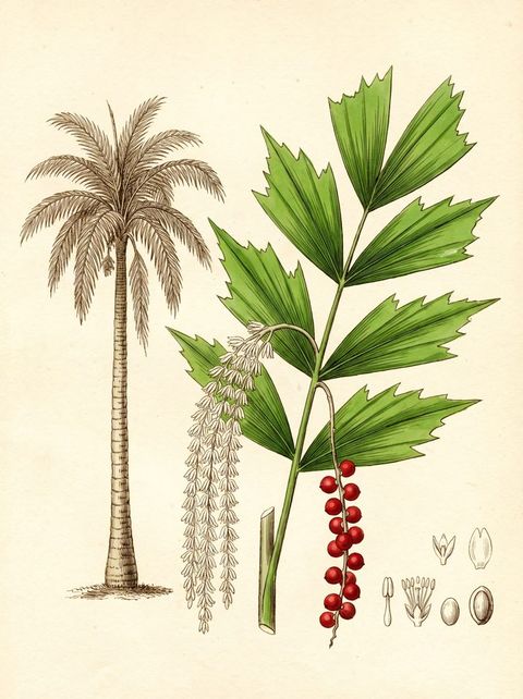 Fishtail Palm botanical plate